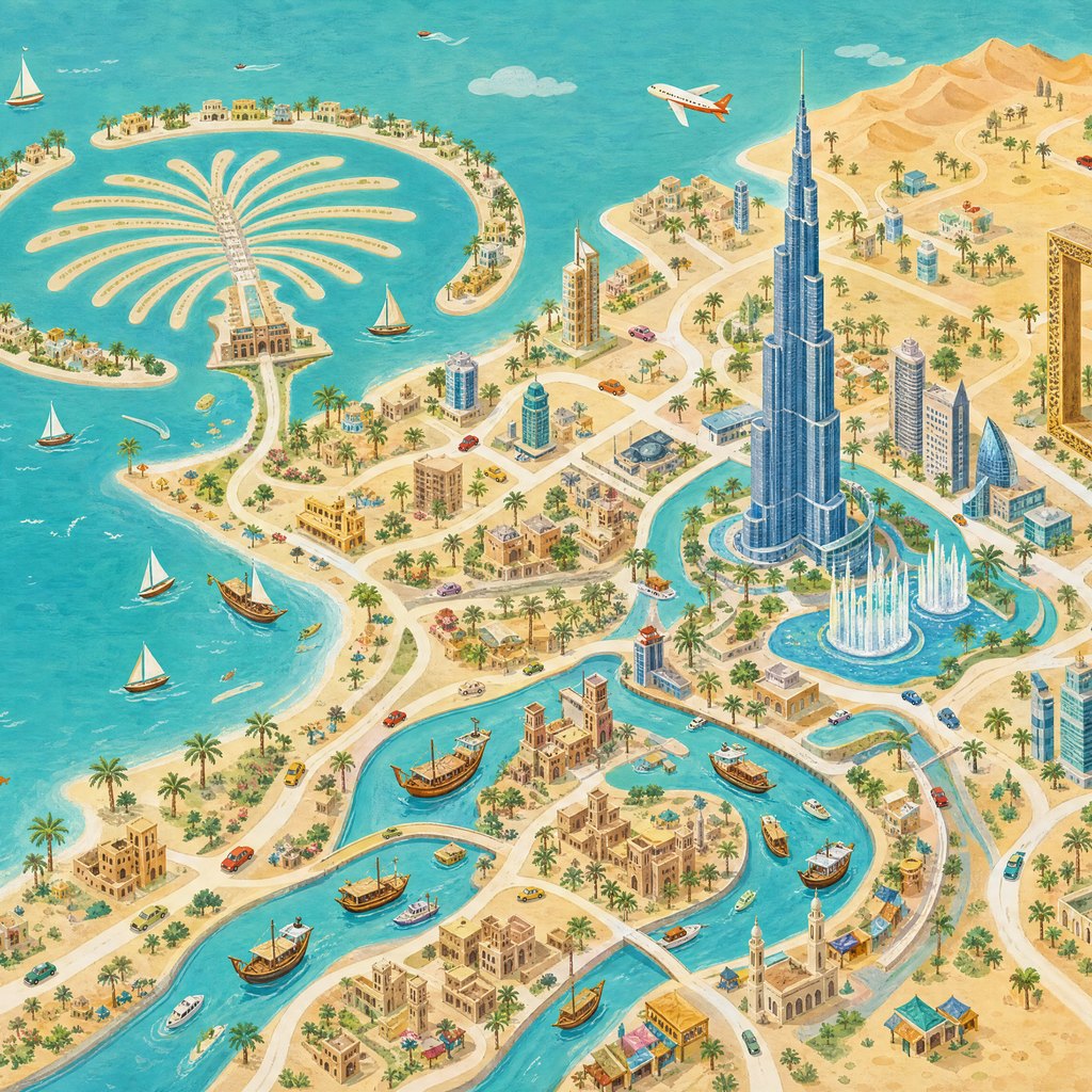 Playful Dubai Map