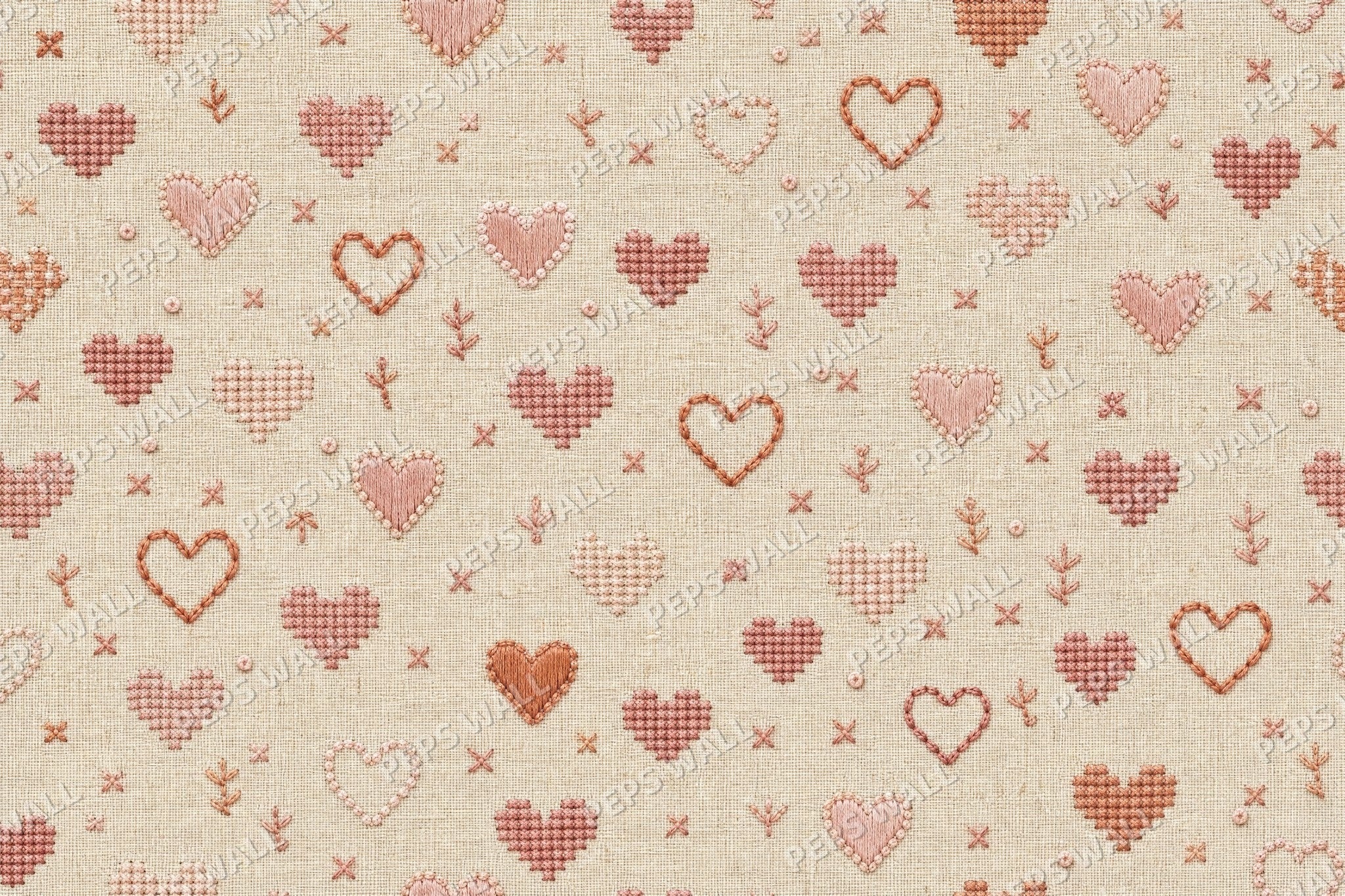 Embroidered Hearts