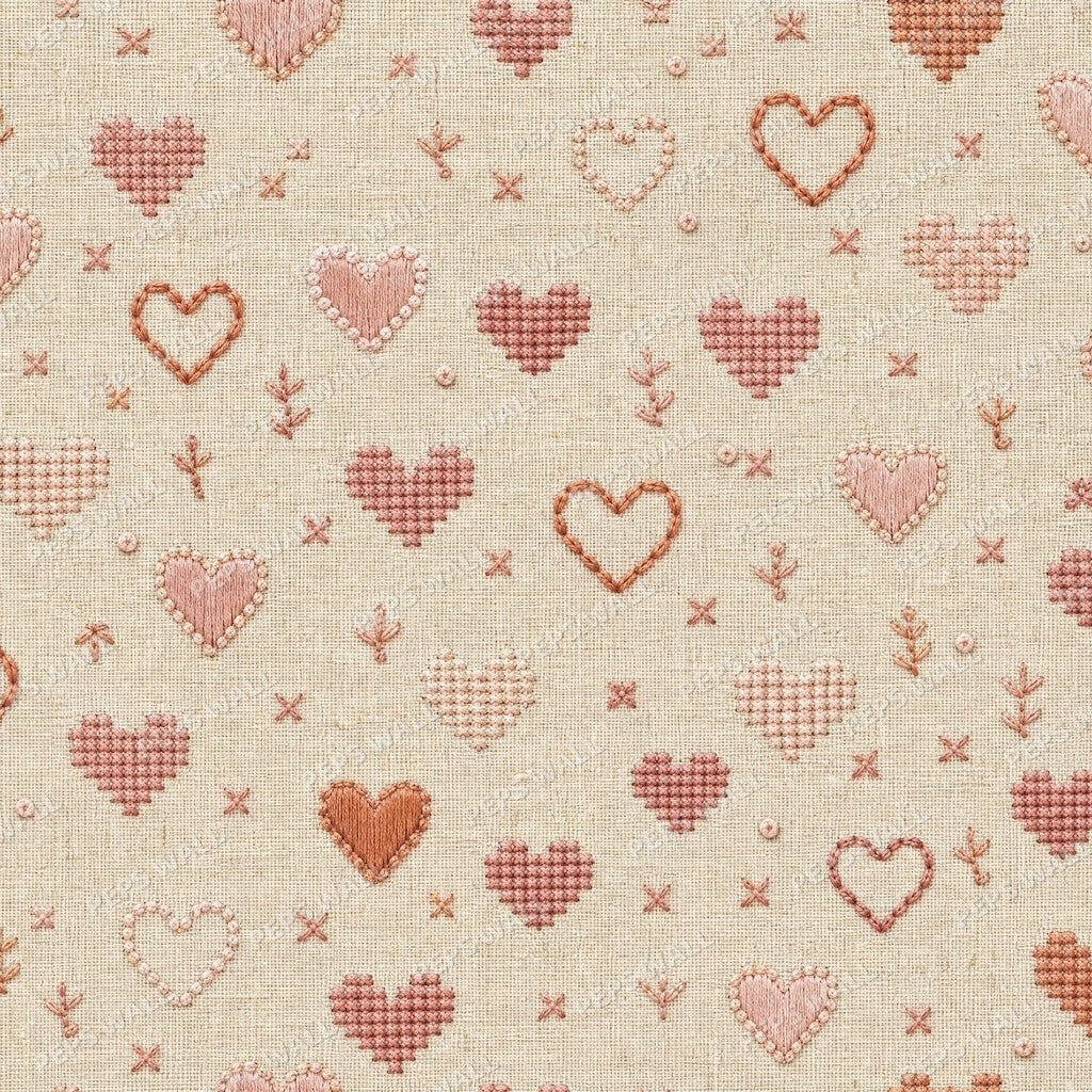 Embroidered Hearts