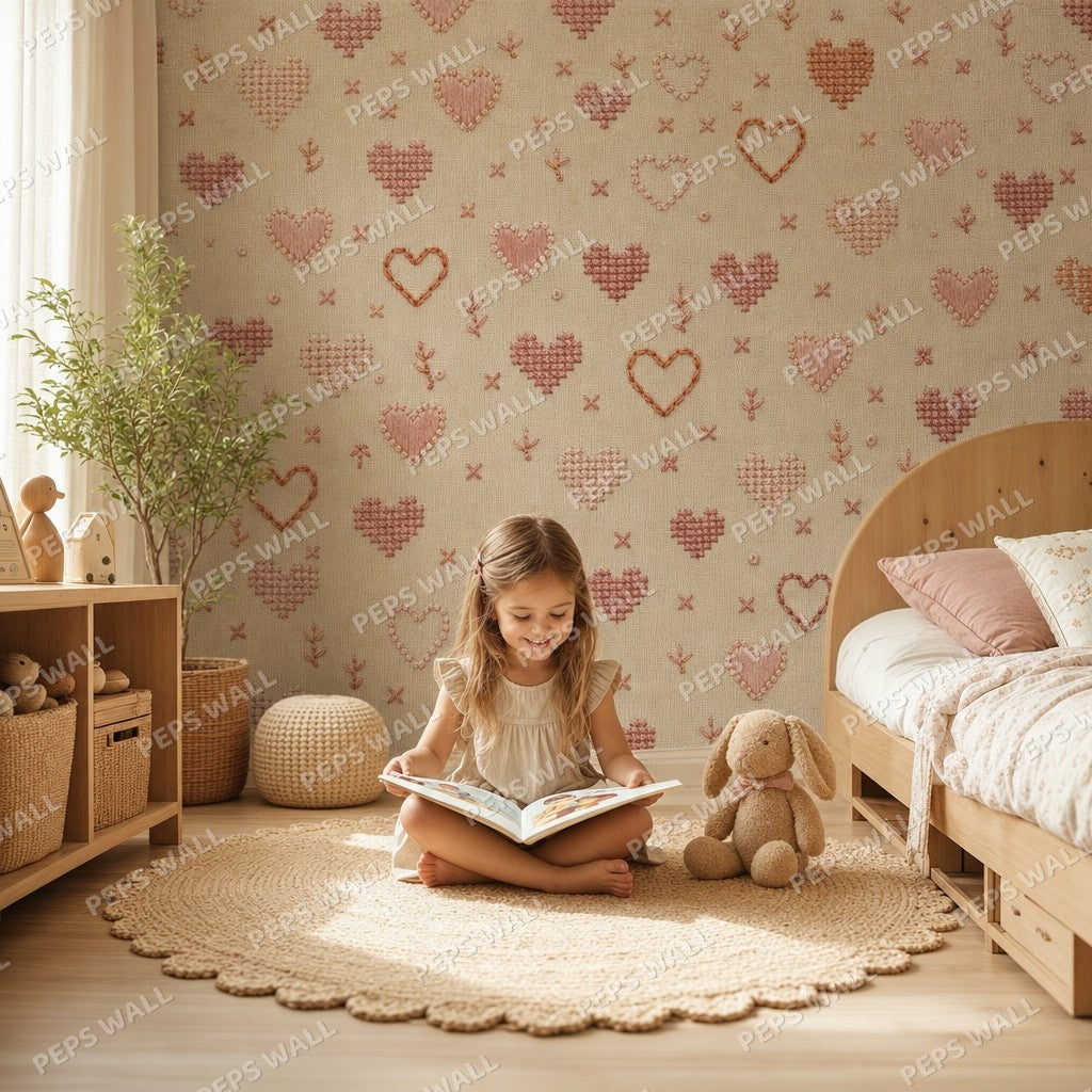 Embroidered Hearts