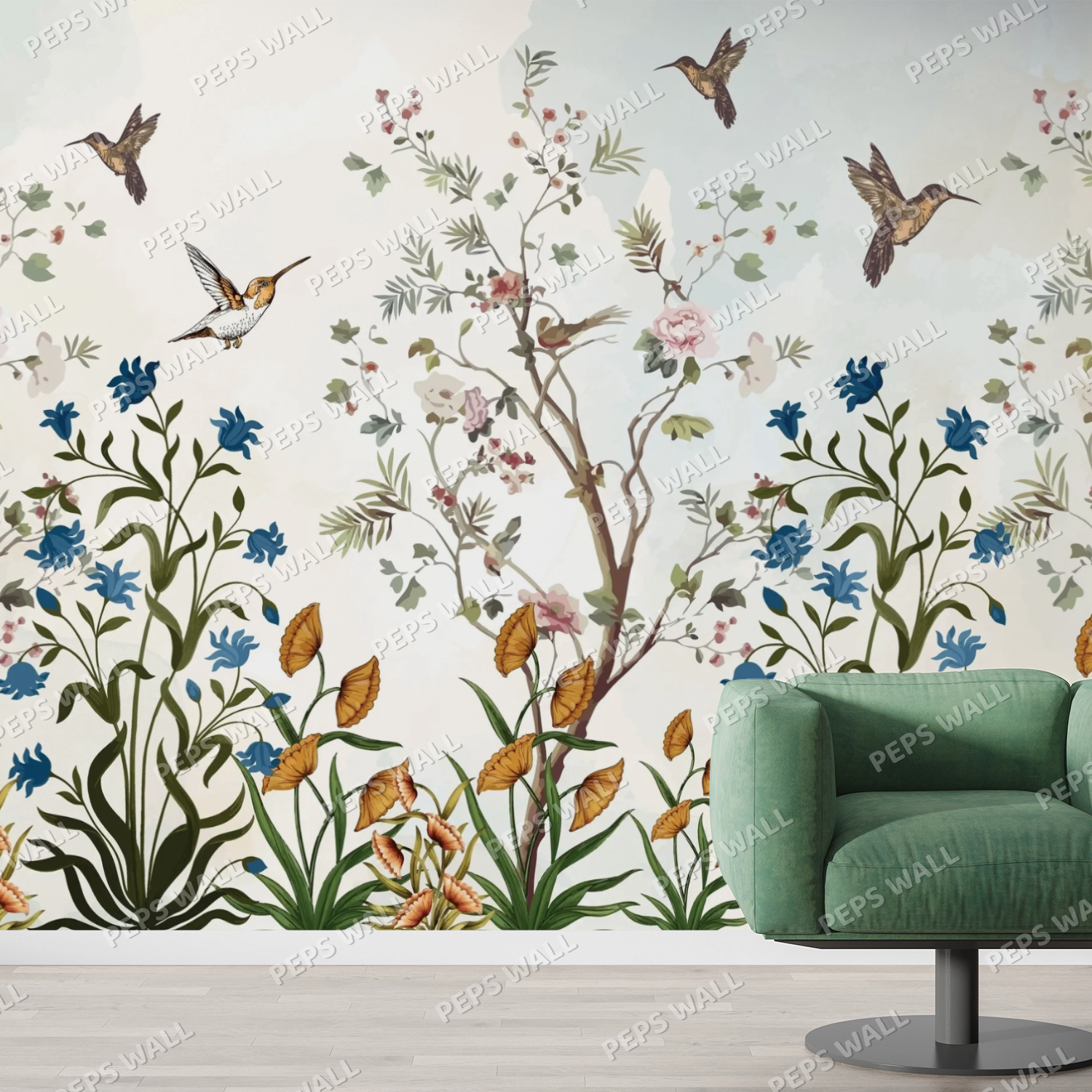 Summer breeze — chinoiserie wallpaper mural, Peps Wall Dubai