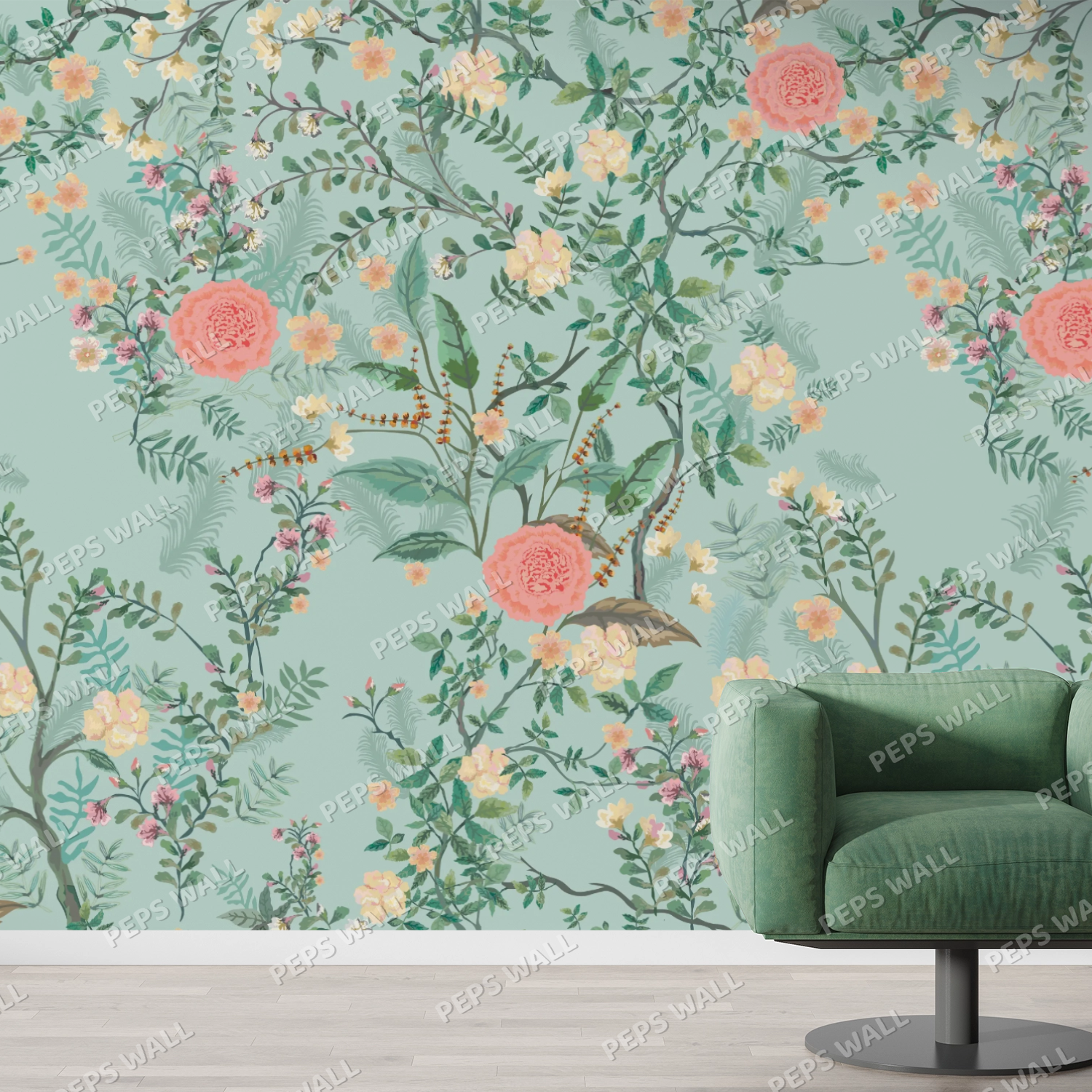 Earlham — chinoiserie wallpaper Dubai, Peps Wall