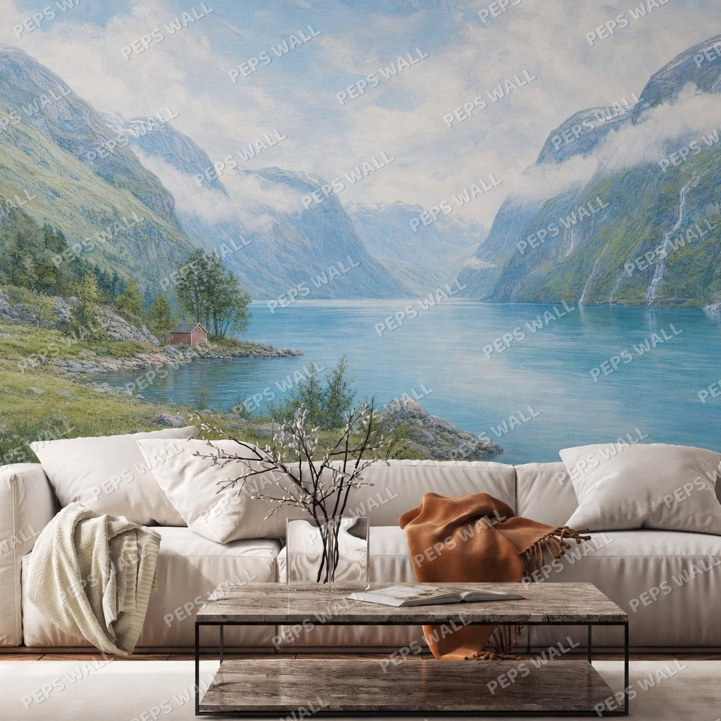 Fjord — landscape wallpaper Dubai, Peps Wall