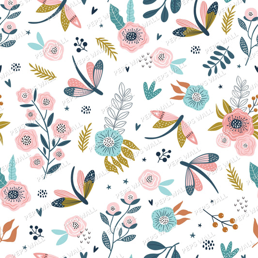 Autumnal colors — floral wallpaper mural, Peps Wall Dubai