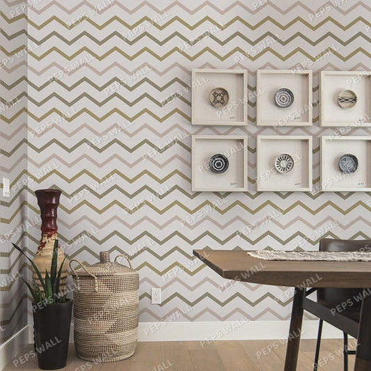 Broken Lines — geometric wallpaper Dubai, Peps Wall