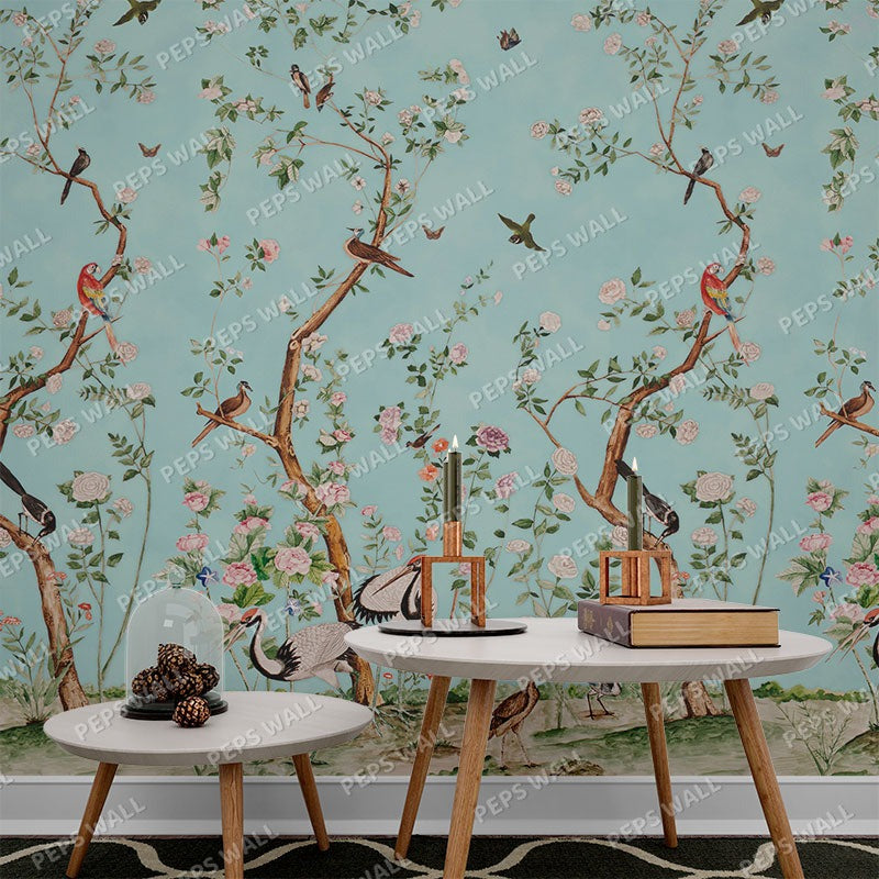 Blushy Chinoiserie — chinoiserie wallpaper Dubai, Peps Wall