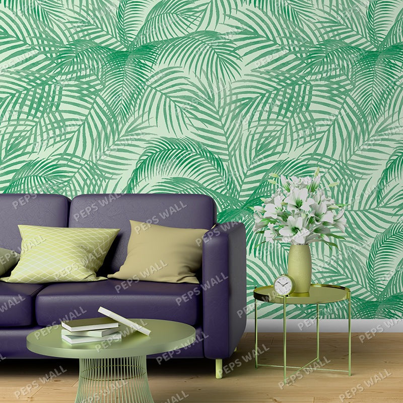 Pastel Palm Trees — tropical palm wallpaper mural, Peps Wall Dubai