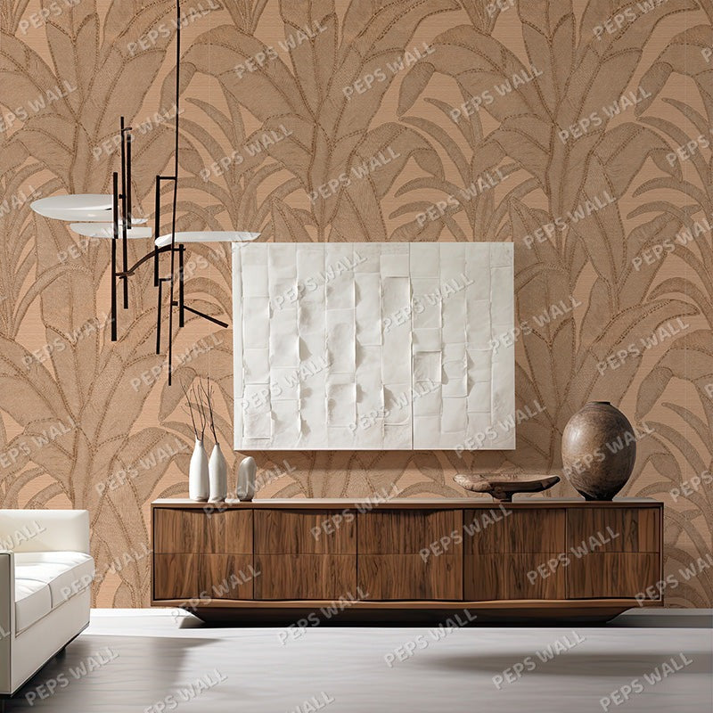 Rio leaves — warm neutral wallpaper Dubai, Peps Wall