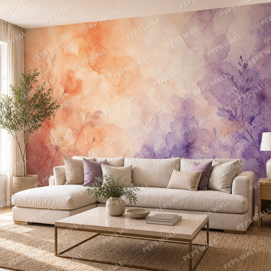 Dusk Gradient wallpaper in a Dubai living room - Peps Wall