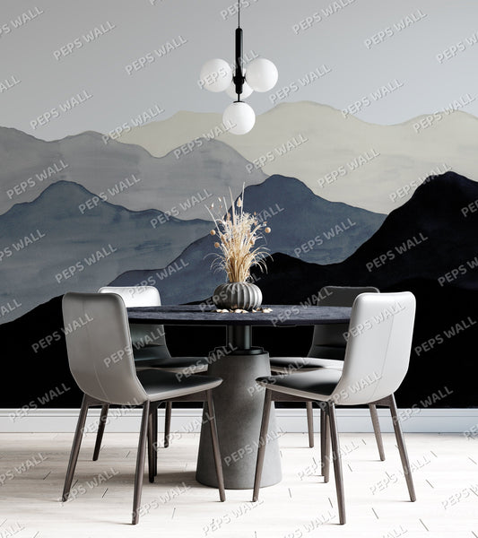 Grey Mountains — scenic landscape wallpaper Dubai, Peps Wall