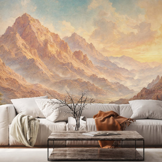 Hajar Dawn — landscape wallpaper Dubai, Peps Wall