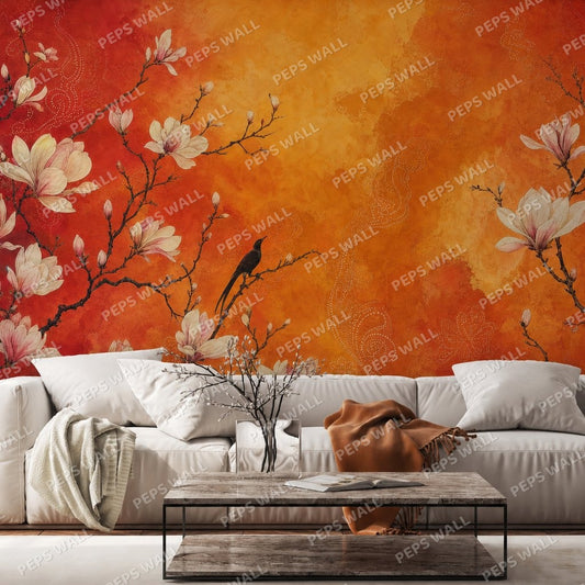 Henna — chinoiserie wallpaper Dubai, Peps Wall