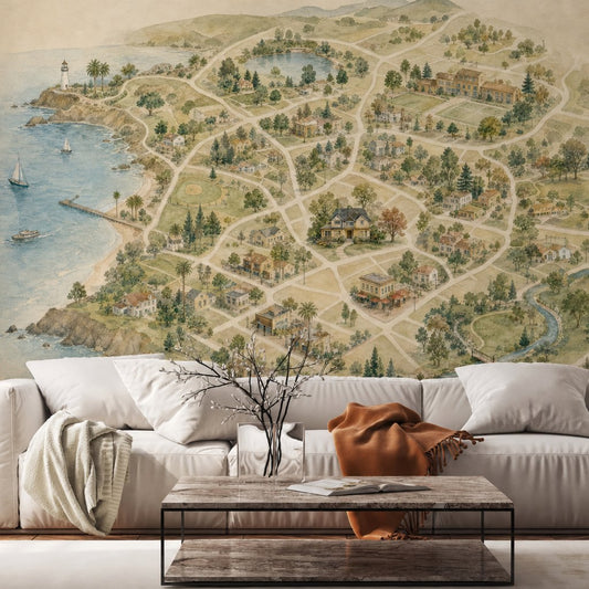 Illustrated Neighborhood — dubai skyline wallpaper Dubai, Peps Wall