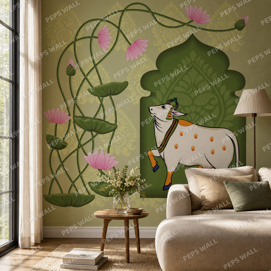 Inspiration #2 living room wallpaper - custom mural printed and installed in Dubai