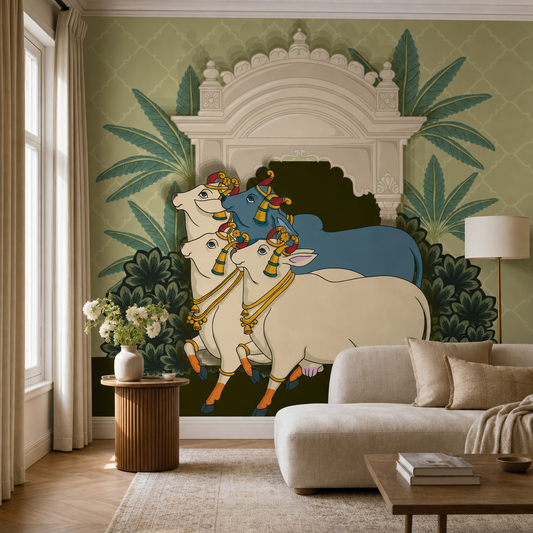 Inspiration #3 living room wallpaper - custom mural printed and installed in Dubai
