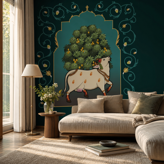 Inspiration #4 living room wallpaper - custom mural printed and installed in Dubai