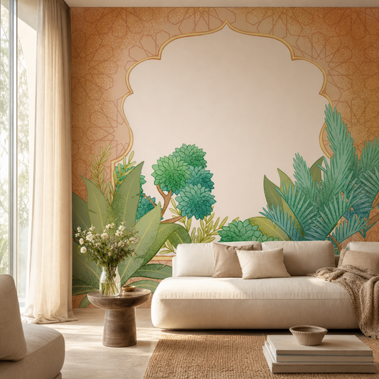 Inspiration #5 living room wallpaper - custom mural printed and installed in Dubai