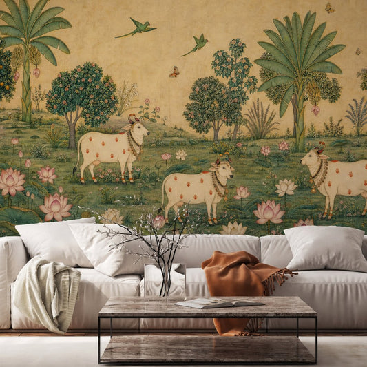 Kamadhenu — indian wallpaper Dubai, Peps Wall