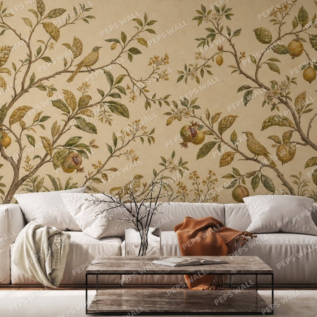 Khous — chinoiserie wallpaper Dubai, Peps Wall