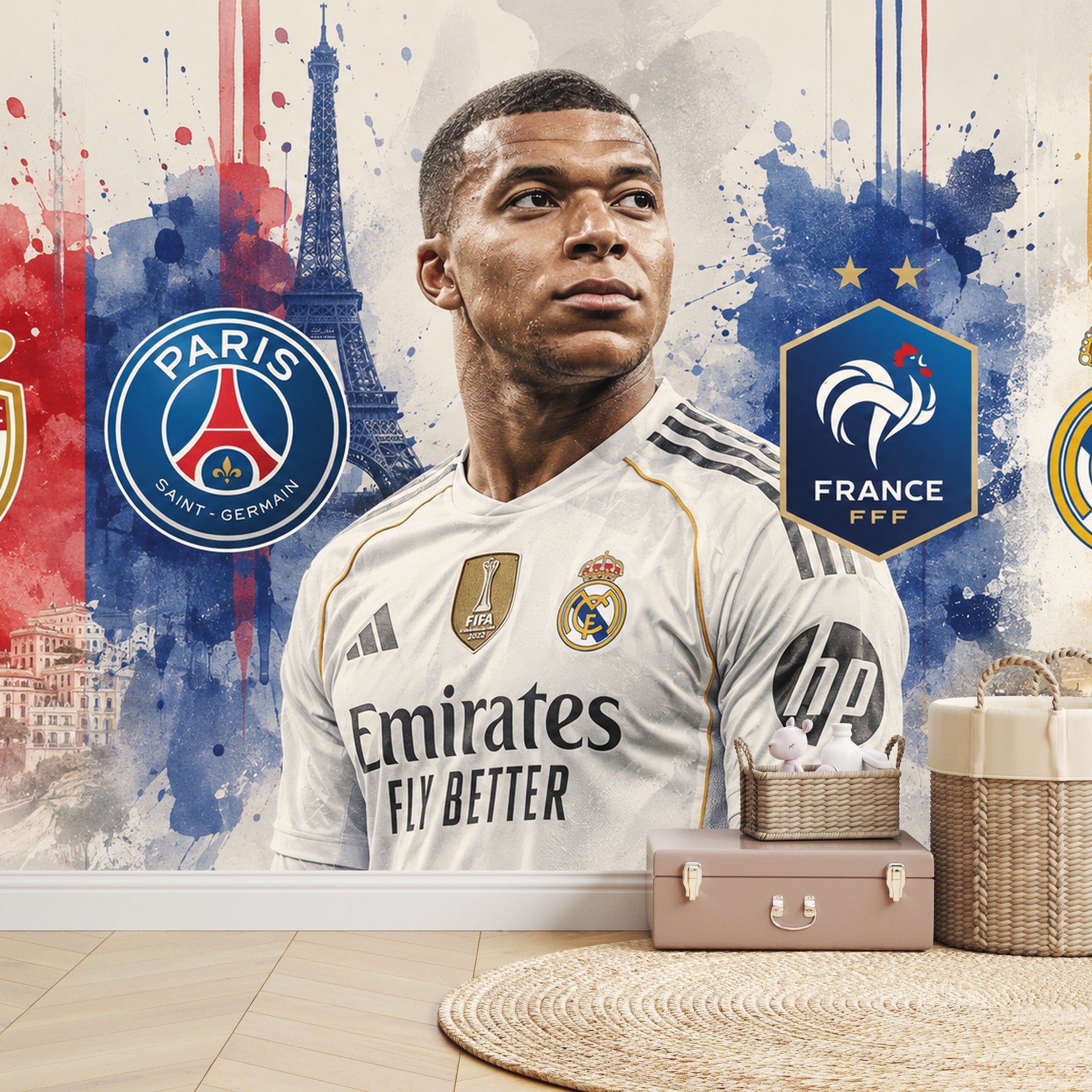 Legends Mbappe — custom wallpaper Dubai, Peps Wall