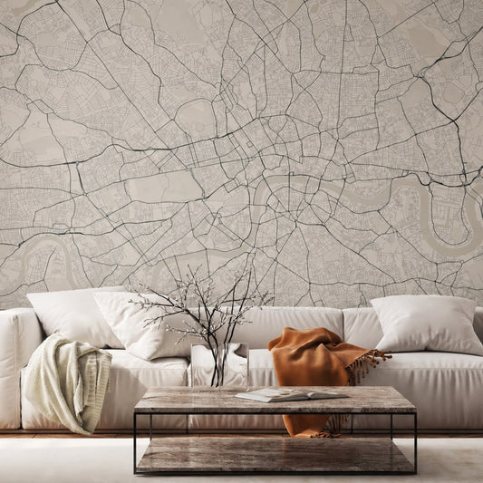 London City Lines — world map wallpaper Dubai, Peps Wall