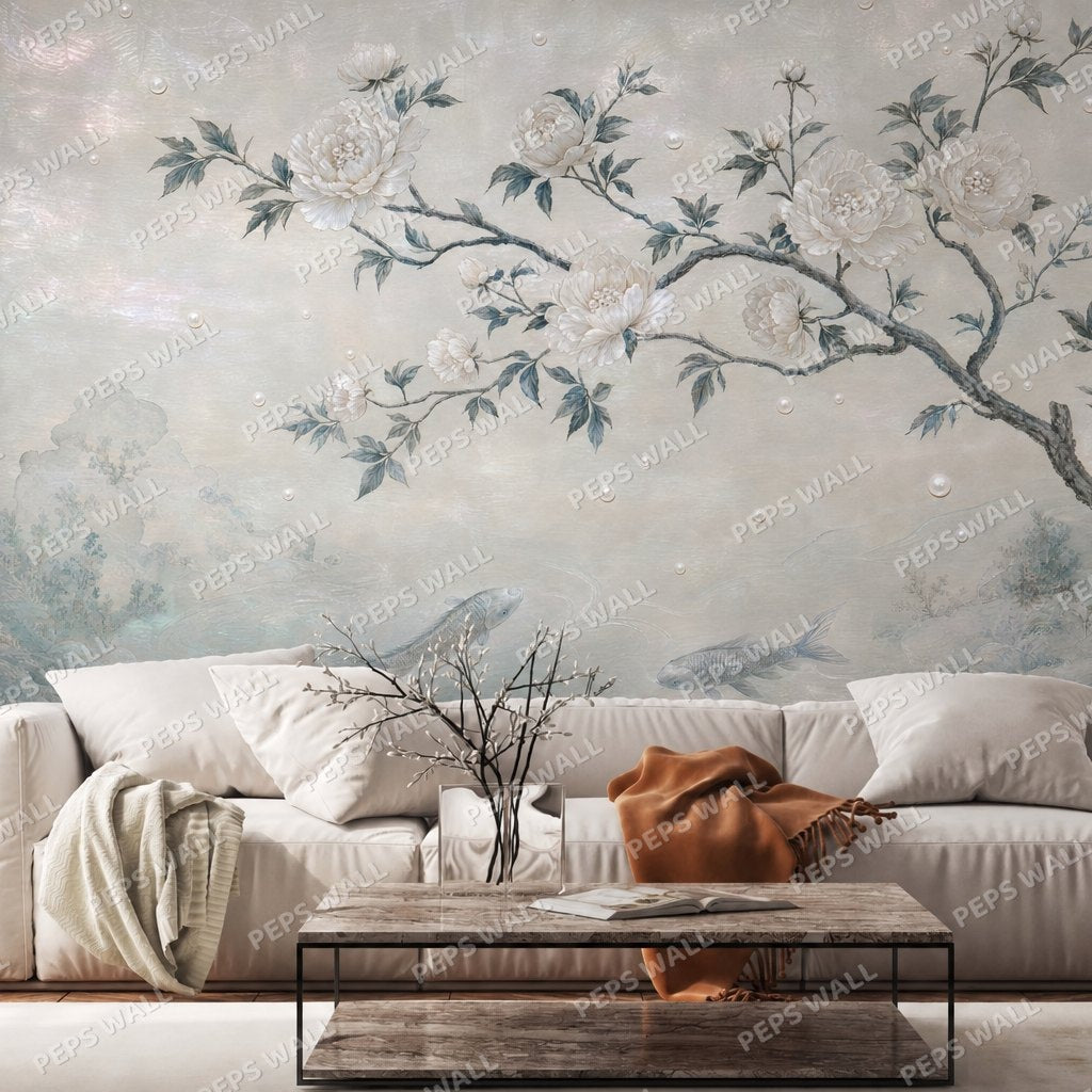 Lulu — chinoiserie wallpaper Dubai, Peps Wall