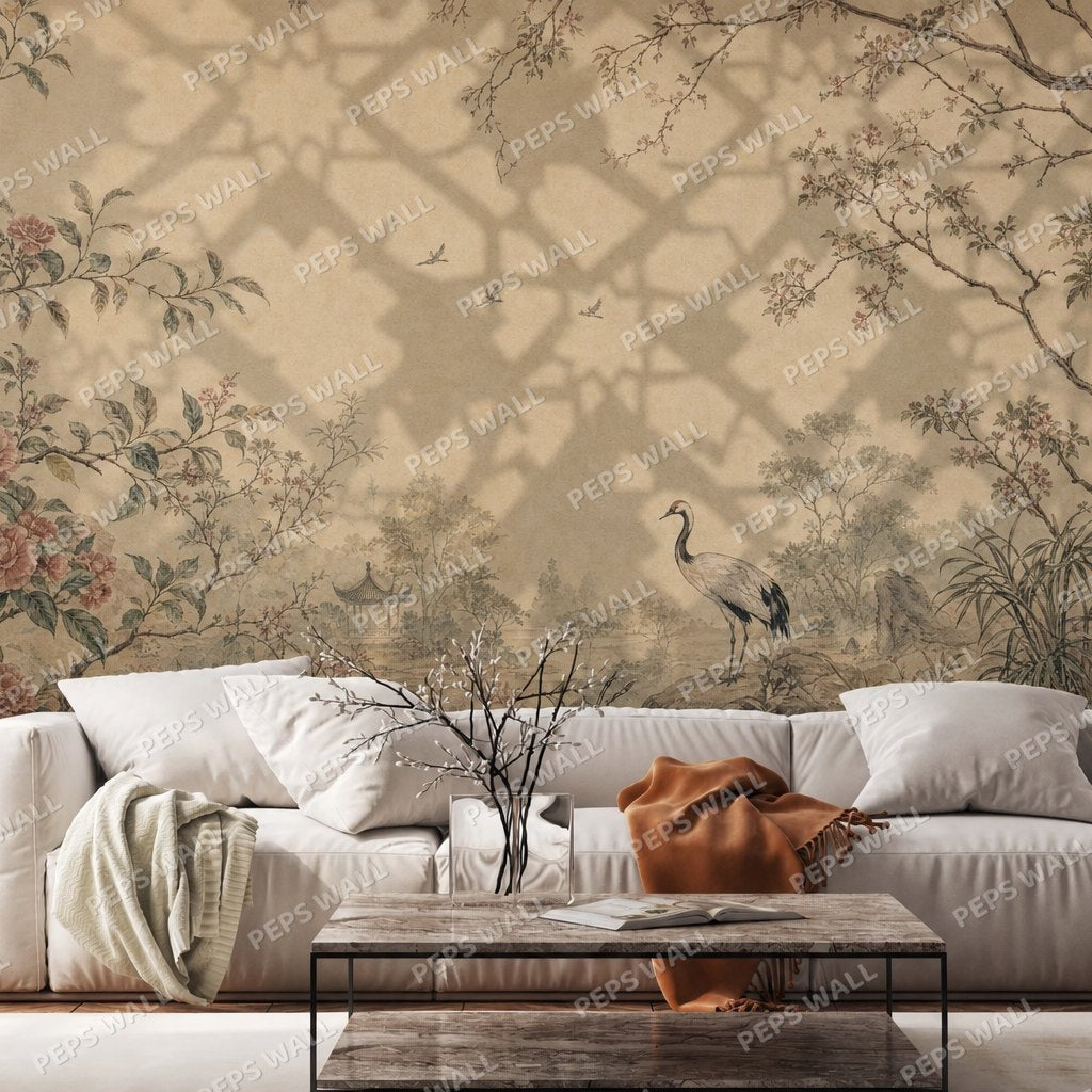 Mashrabiya — chinoiserie wallpaper Dubai, Peps Wall