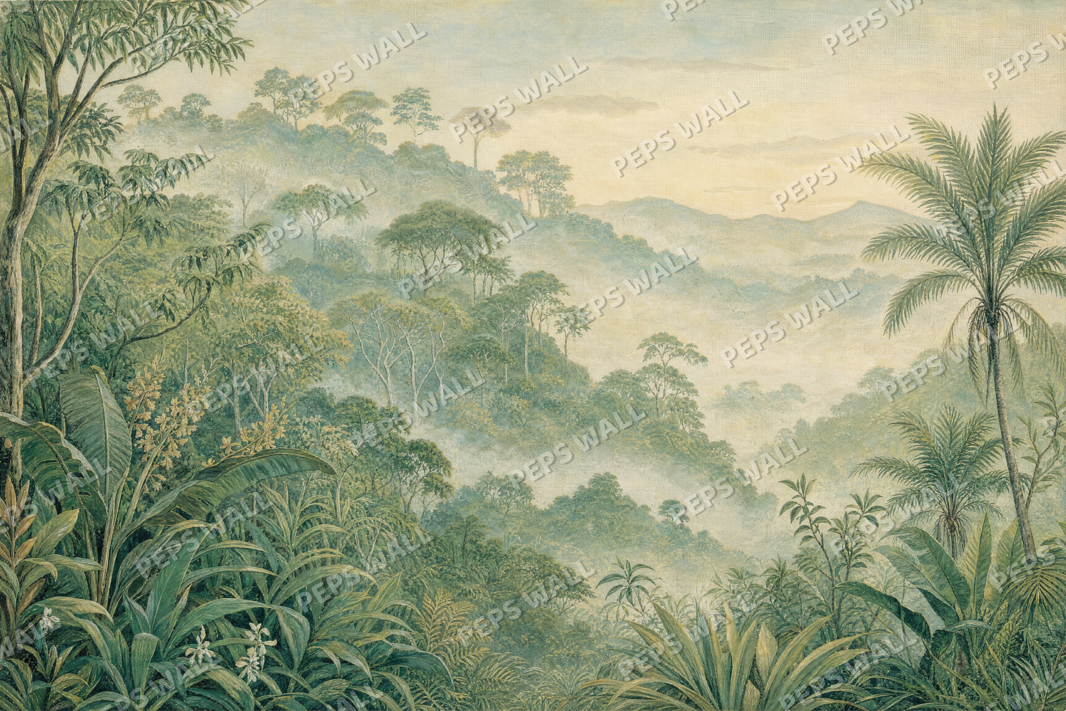 Misty Rainforest - made-to-measure wall mural design by Peps Wall Dubai