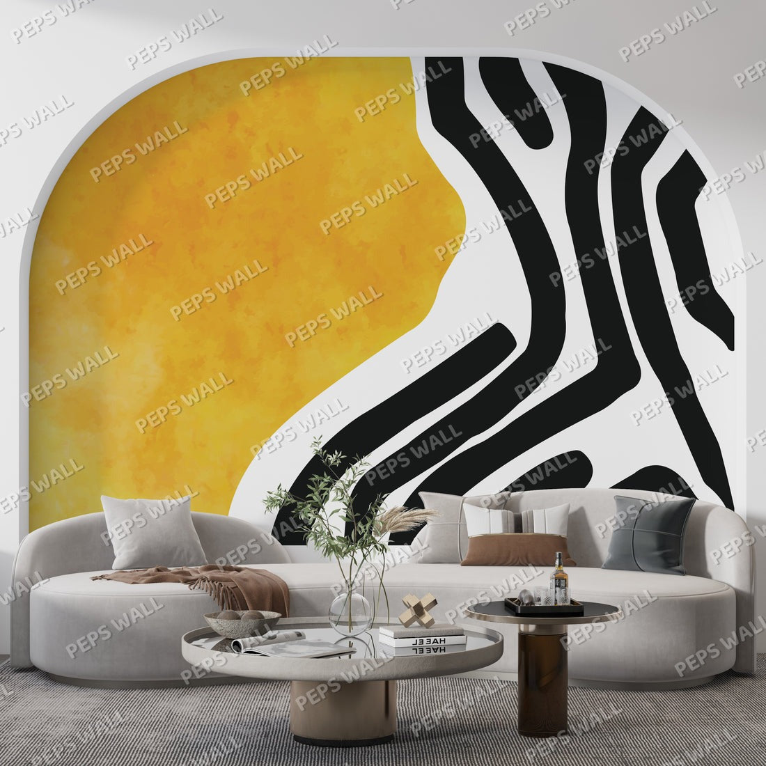 Sunlit Wallmural — geometric wallpaper mural, Peps Wall Dubai