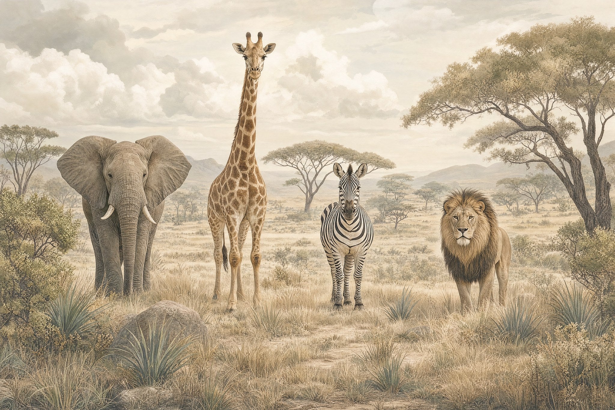 Neutral Safari Panorama