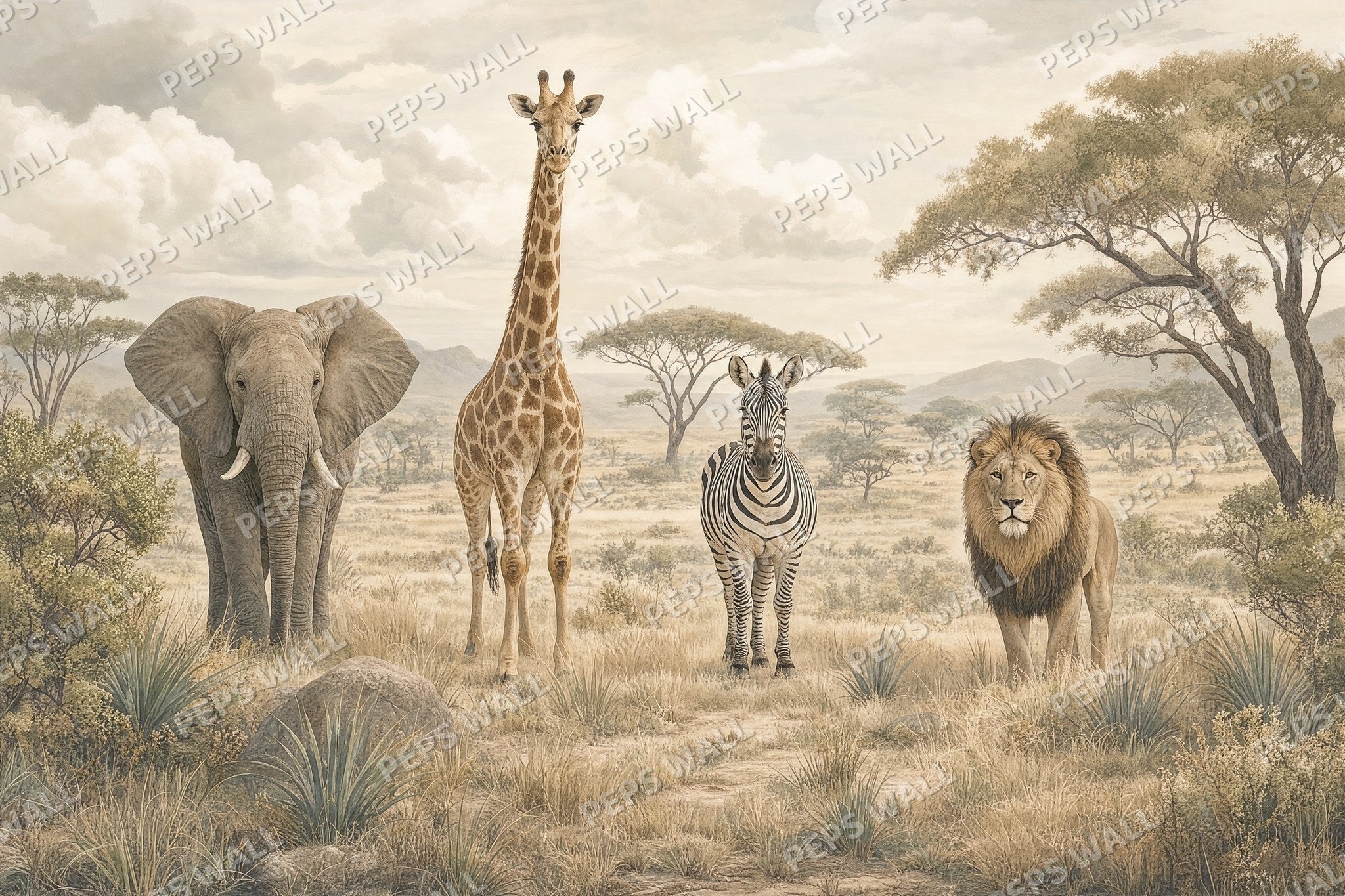 Neutral Safari Panorama