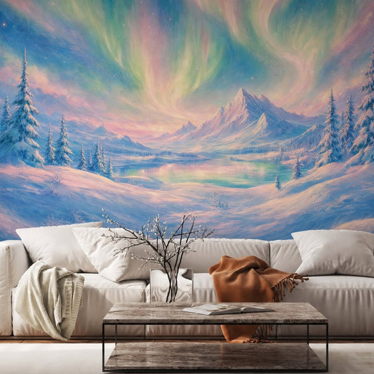 Northern Lights — landscape wallpaper Dubai, Peps Wall