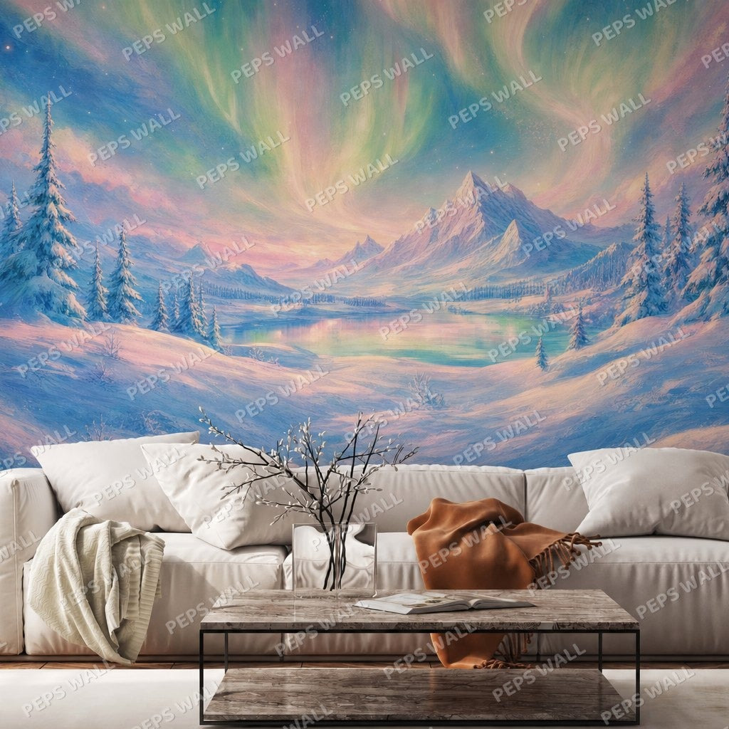 Northern Lights — landscape wallpaper Dubai, Peps Wall