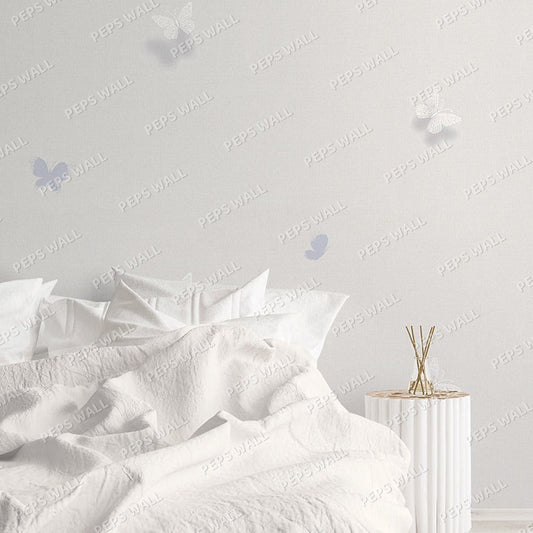 Grey Butterflies — floral wallpaper mural, Peps Wall Dubai