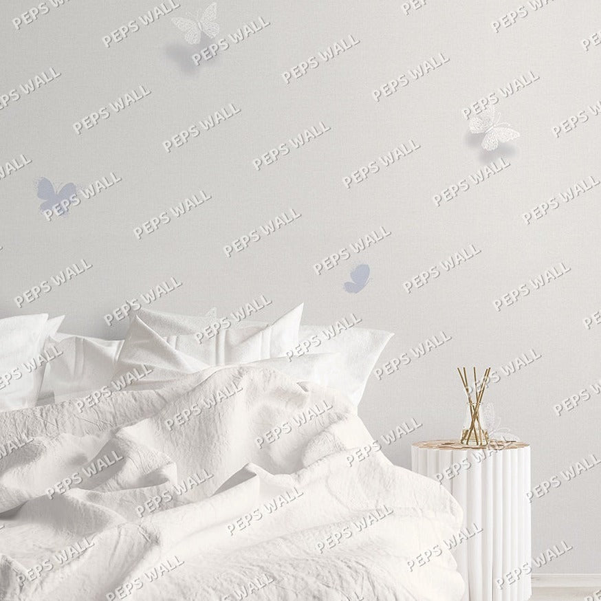 Grey Butterflies — floral wallpaper mural, Peps Wall Dubai