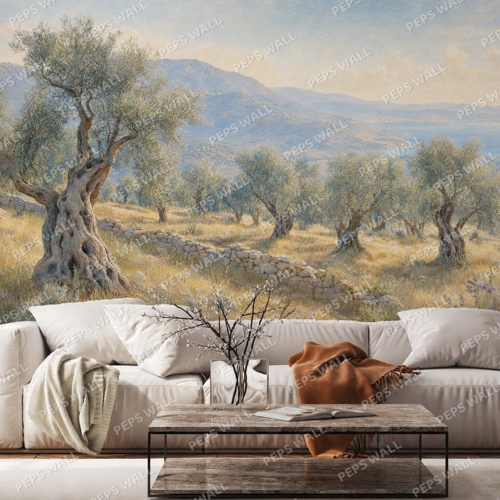 Olive Grove — landscape wallpaper Dubai, Peps Wall
