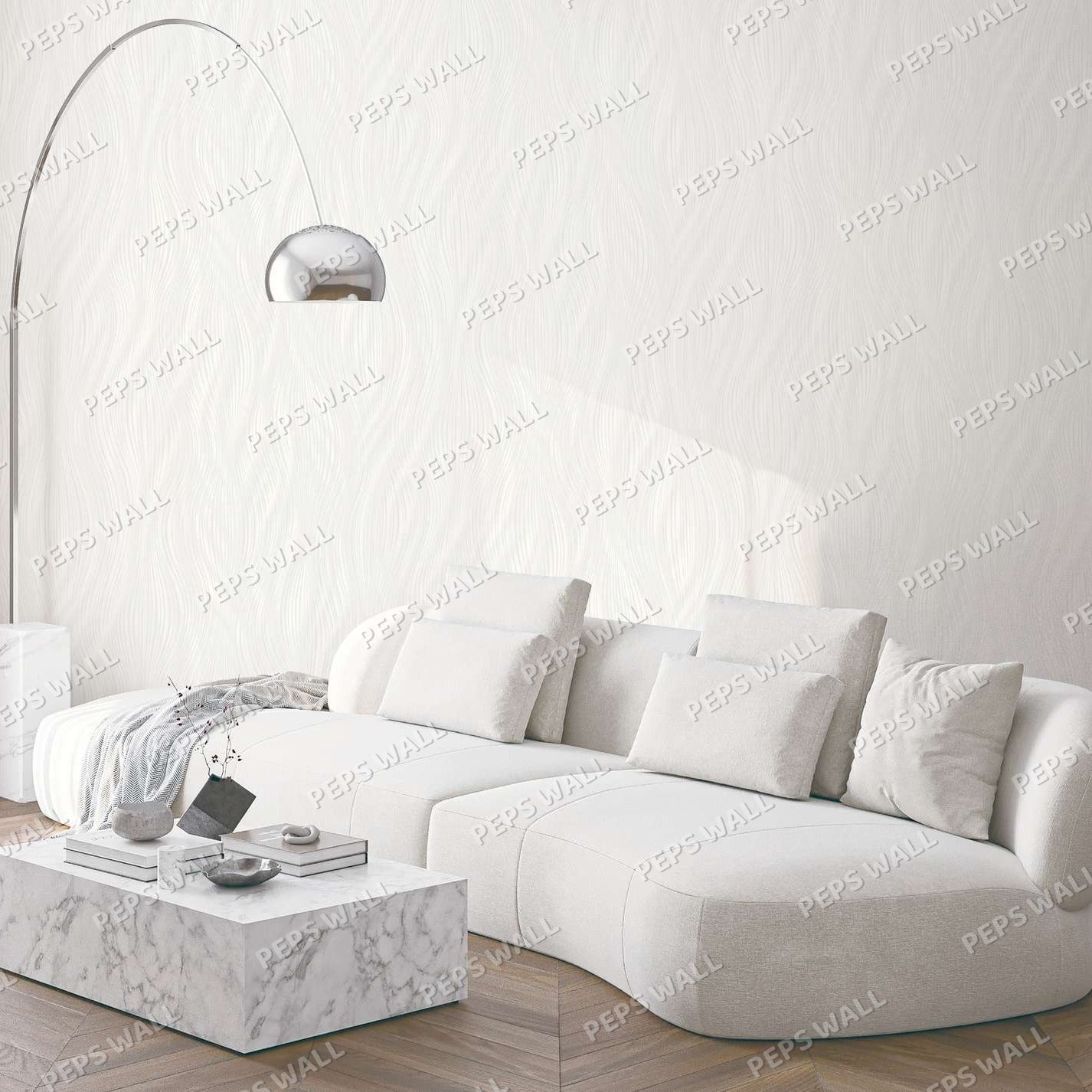 Onda Ivory — neutral wallpaper Dubai, Peps Wall