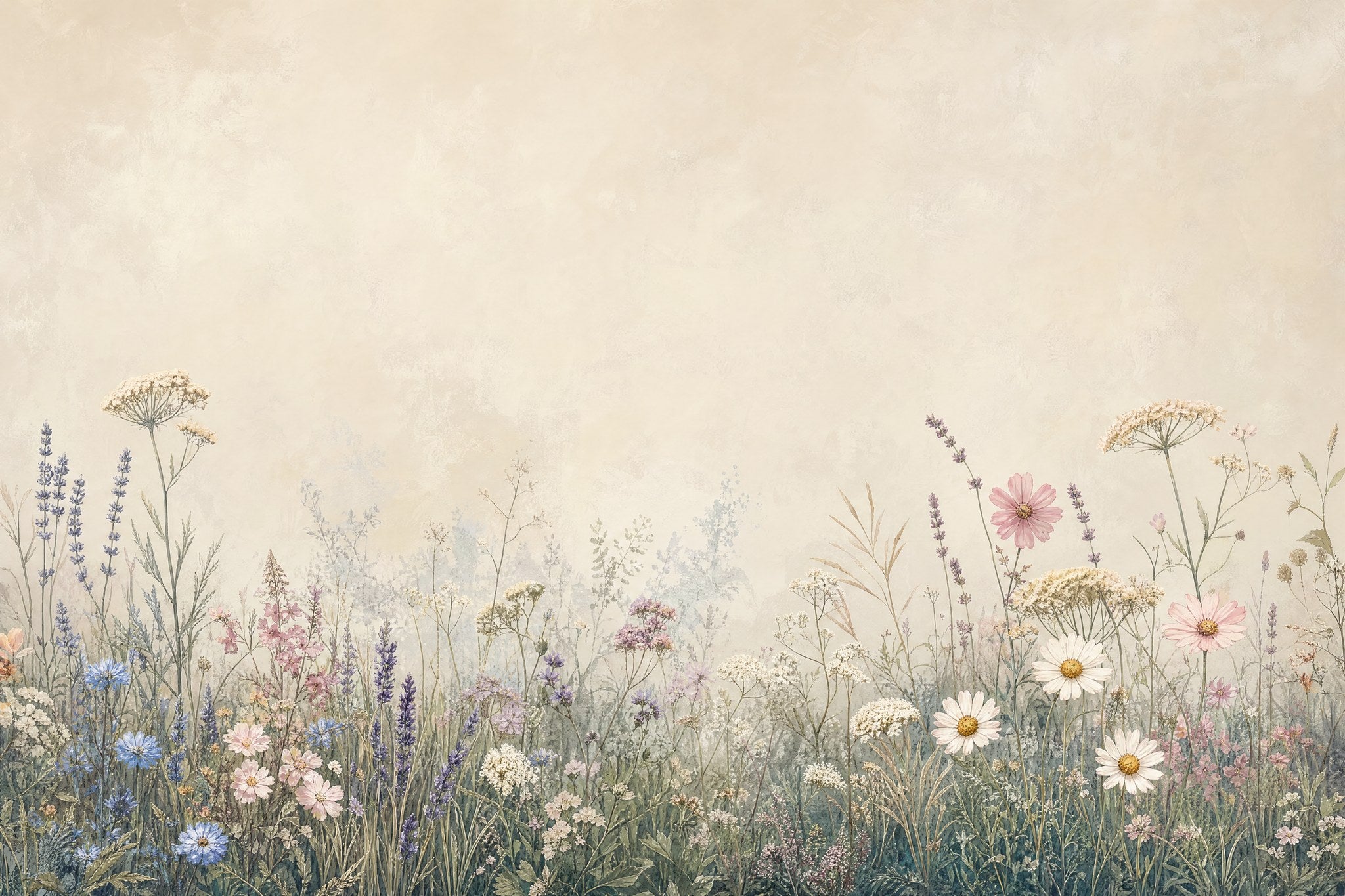 Pastel Meadow Flowers