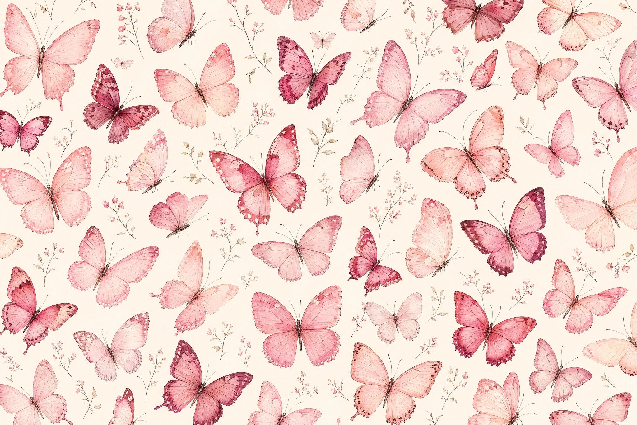Pink Butterfly Mural