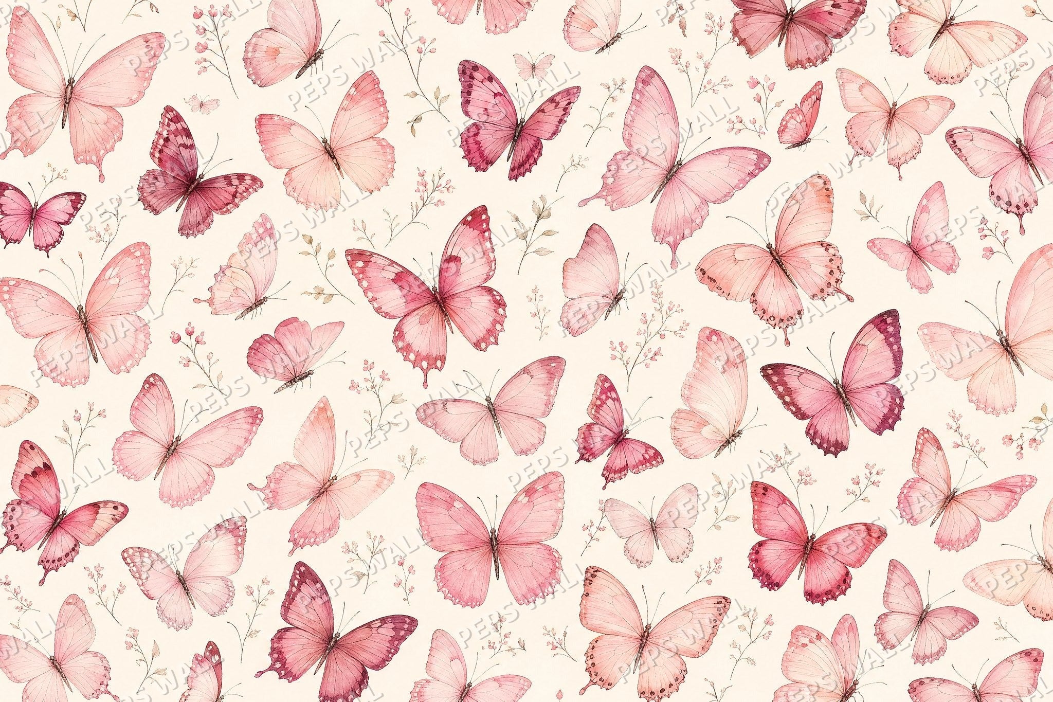 Pink Butterfly Mural
