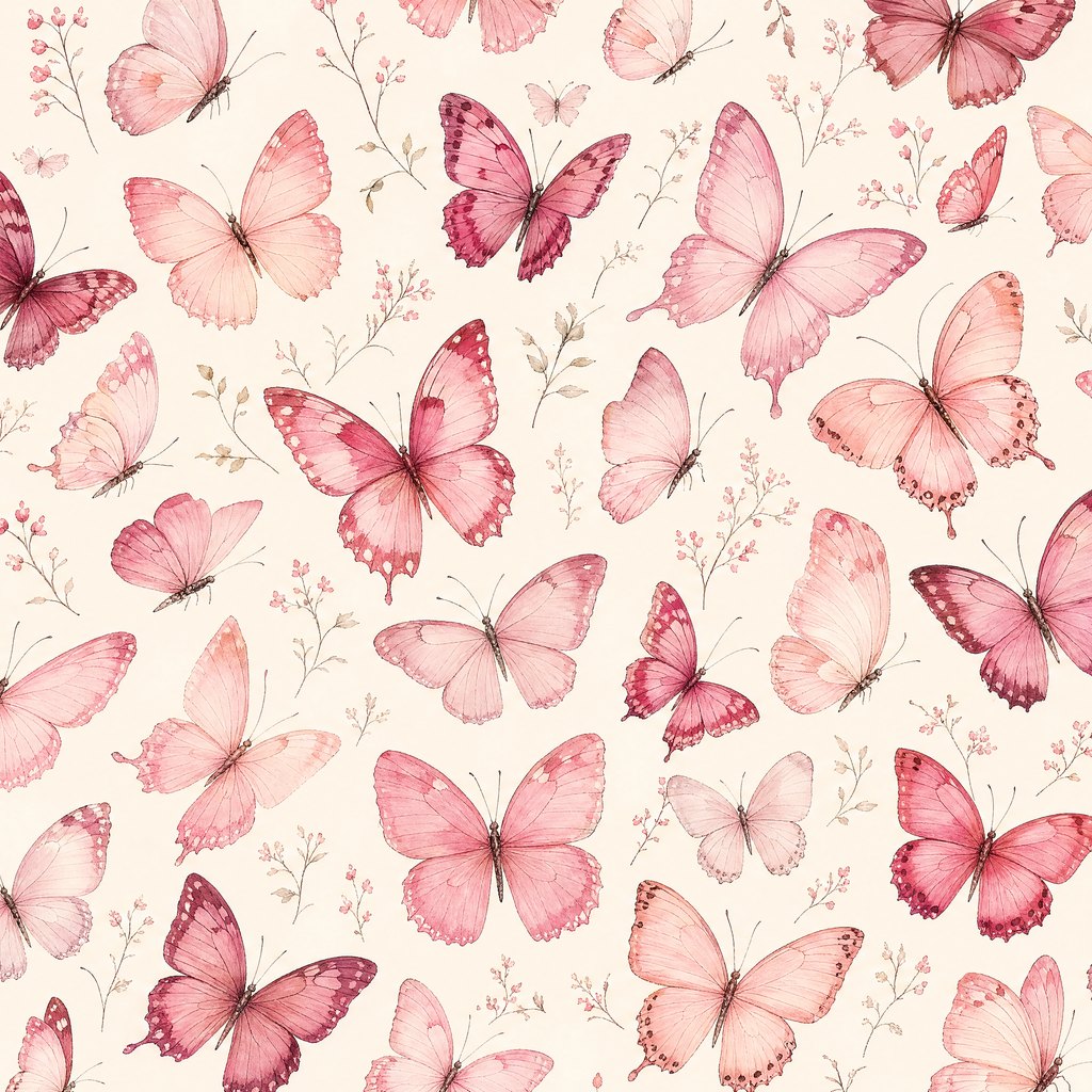 Pink Butterfly Mural