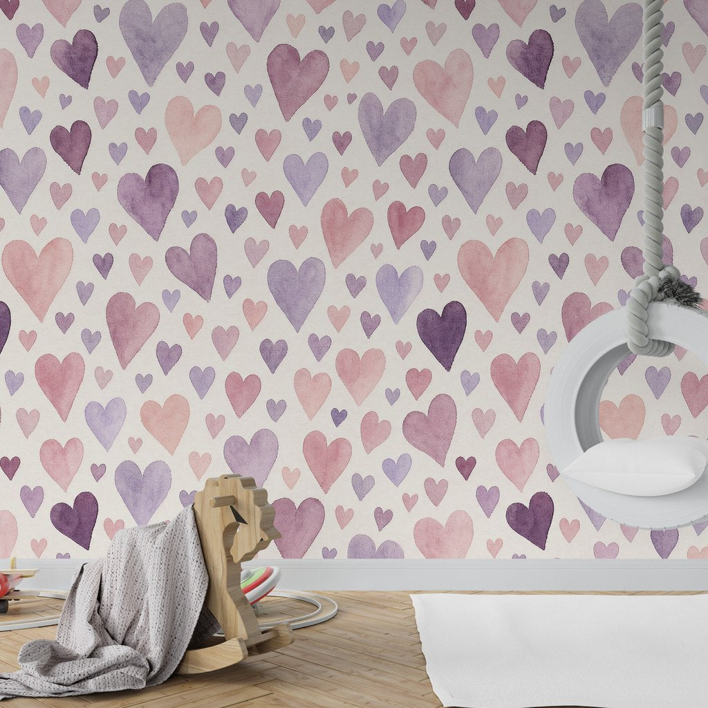 Purple & Pink Hearts