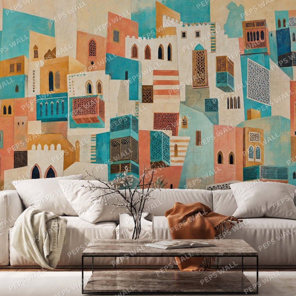 Rawashin — arabic majlis wallpaper Dubai, Peps Wall