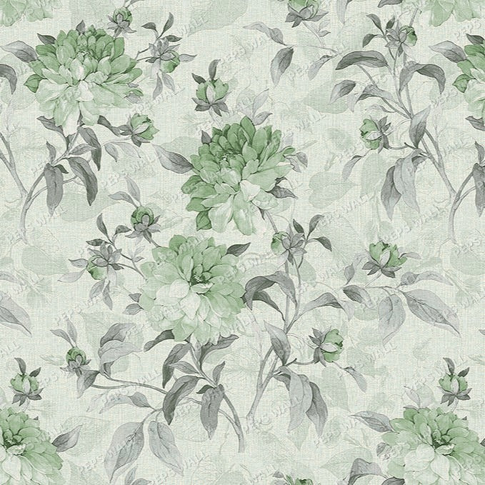Rose Springs - Sage wallpaper design