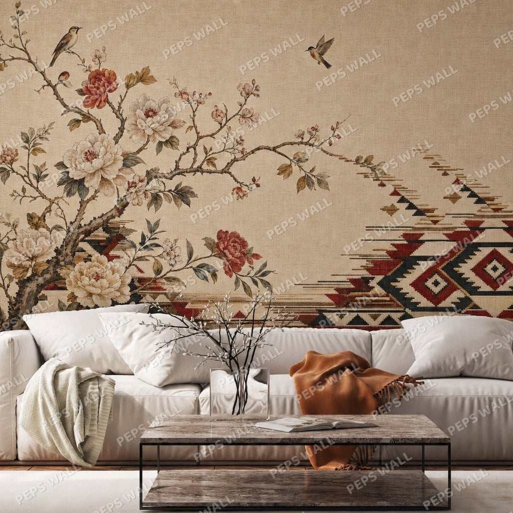 Sadu — chinoiserie wallpaper Dubai, Peps Wall