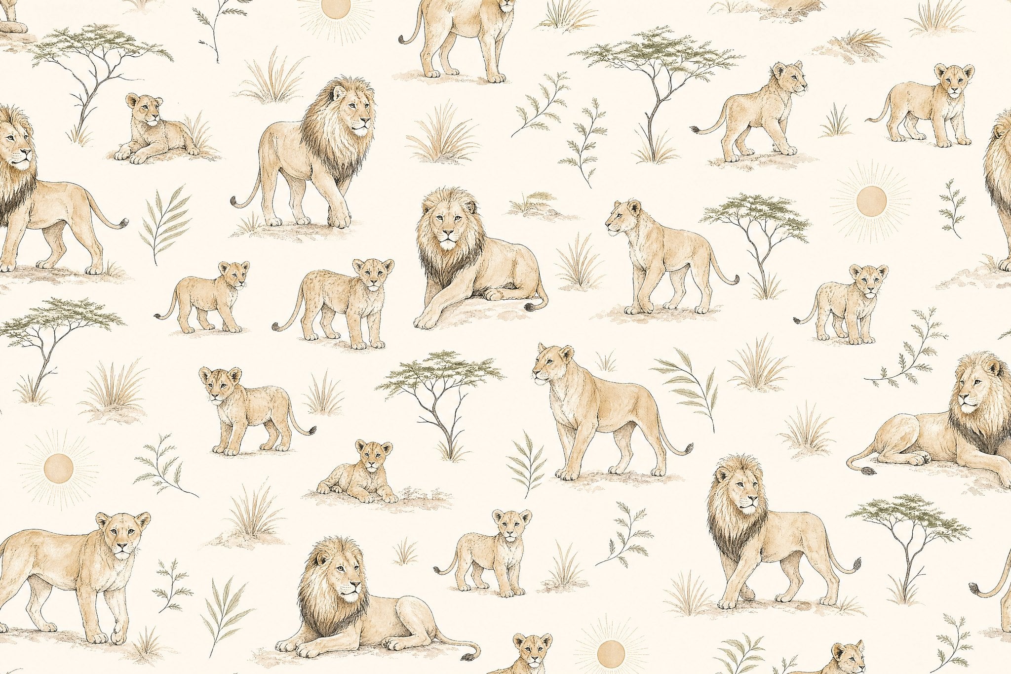 Safari Lion Sketch