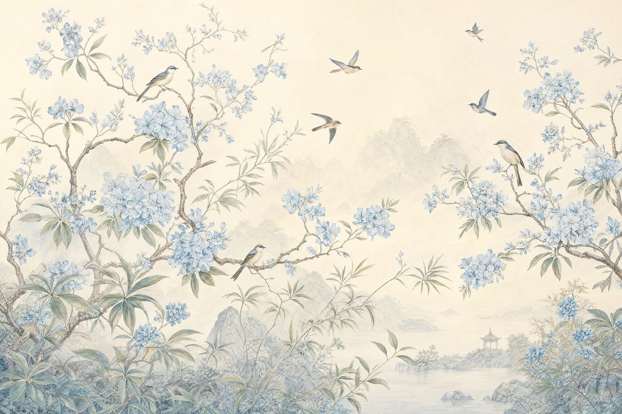 Serene Chinoiserie Mist Blue
