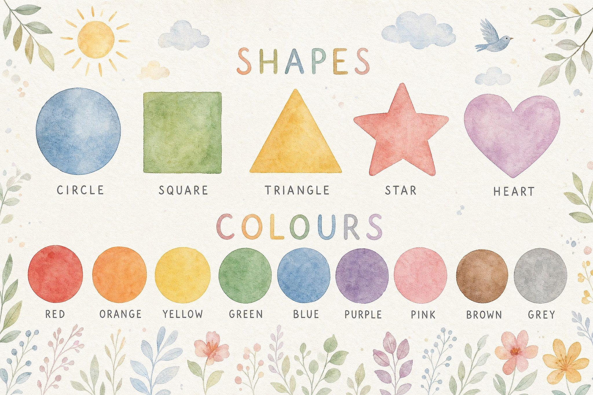 Shapes and Colours - Watercolor