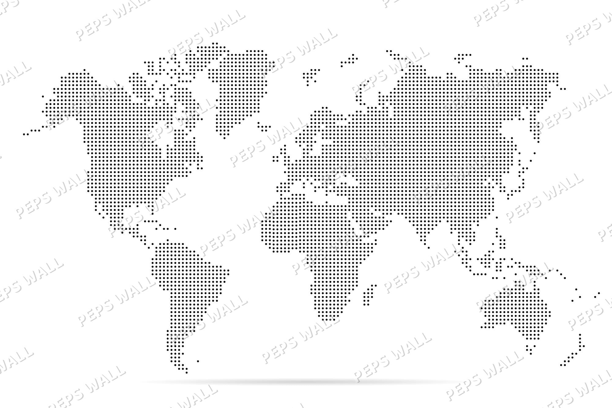World map - grey