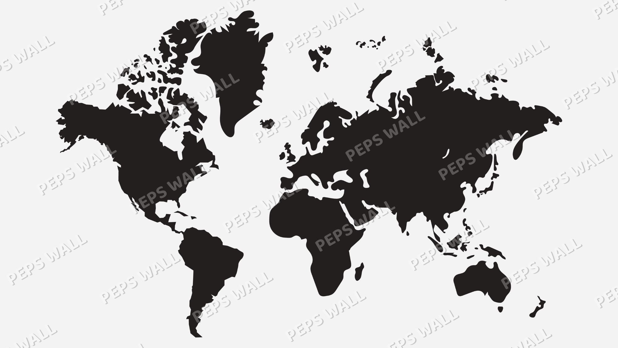 World map - black